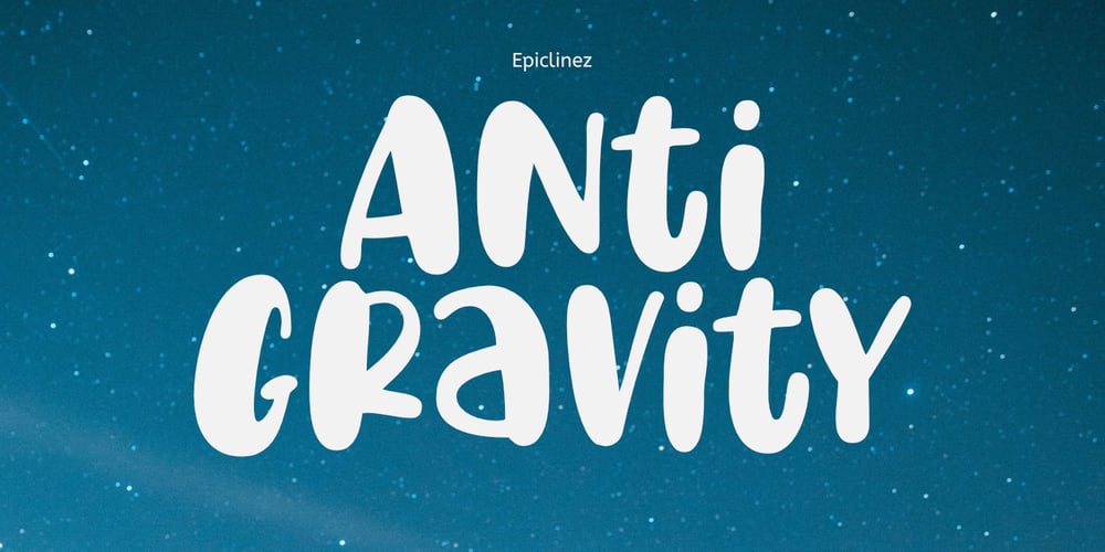 Anti Gravity font