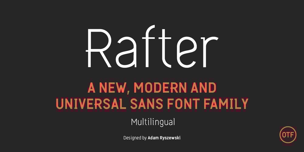 Rafter font