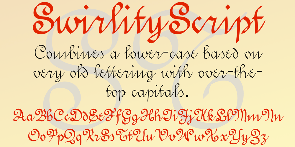SwirlityScript font