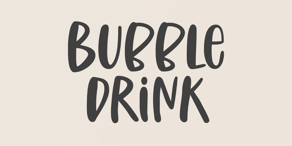 Bubble Drink font