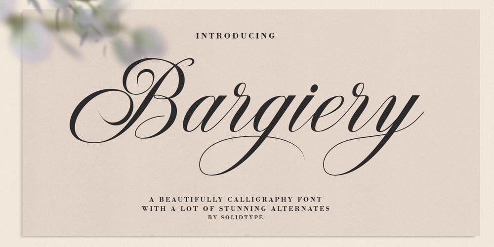 Bargiery font