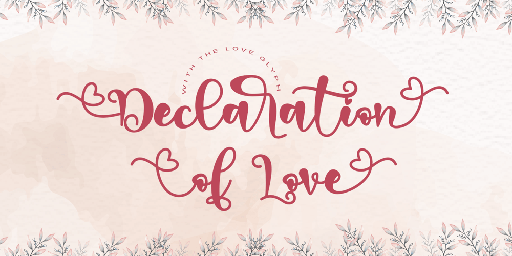 Declaration Of Love font