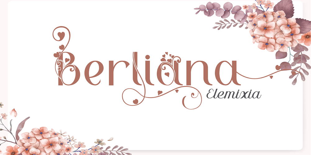 Berliana Elemixia font