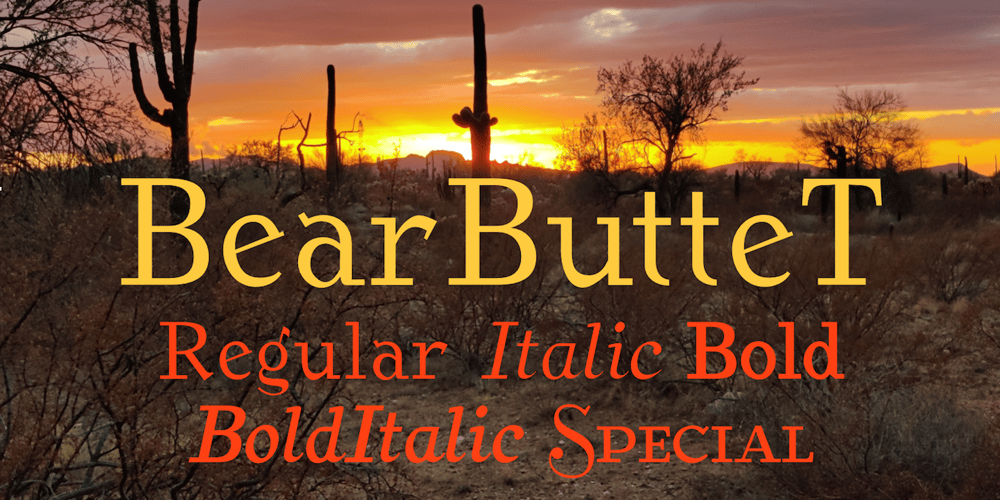 BearButte font