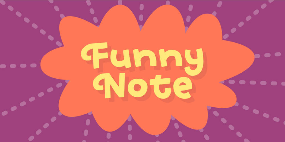 Funny Note font