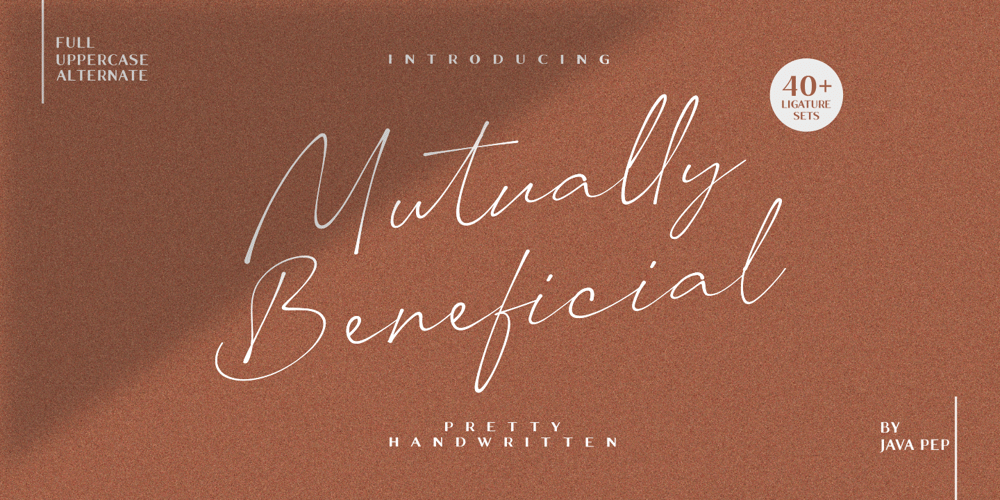 Mutually Beneficial font