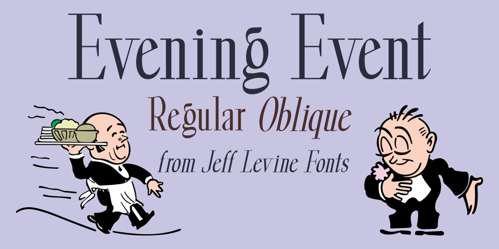 Evening Event JNL font