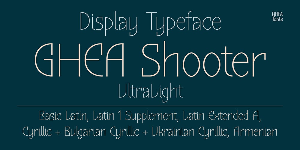 GHEA Shooter font