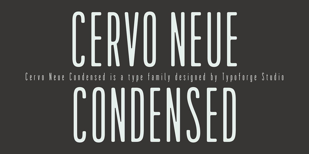 Cervo Neue Condensed font