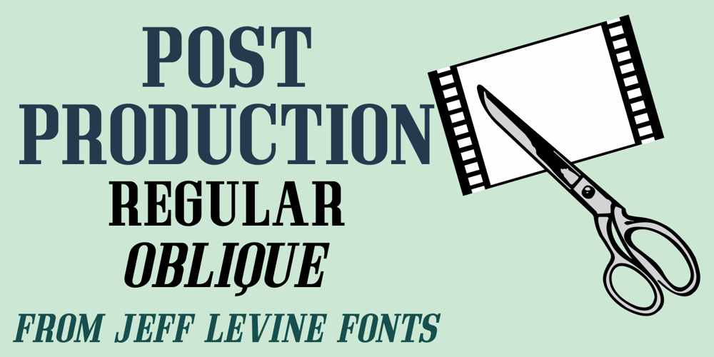 Post Production JNL font
