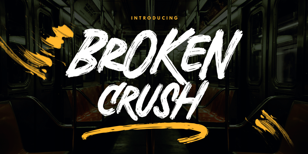 Broken Crush font