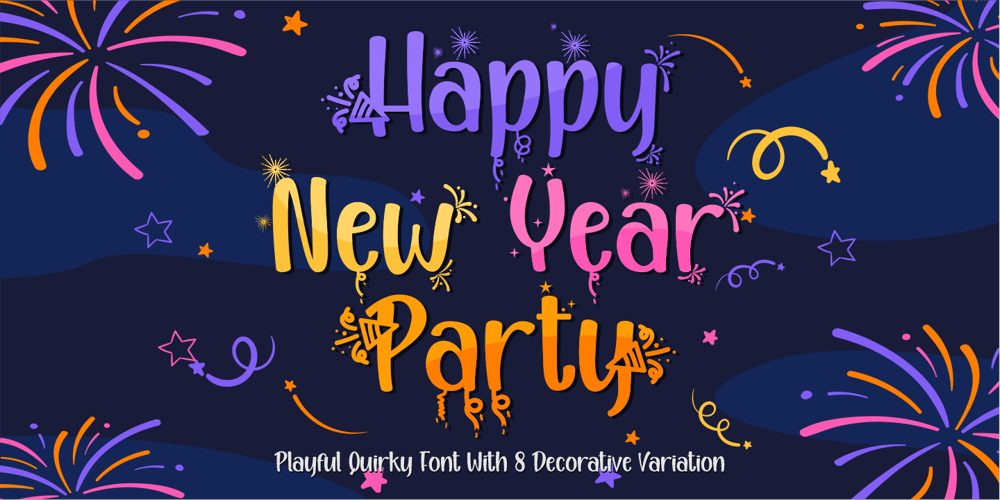 Happy New Year Party font
