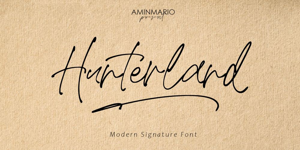 Hunterland font