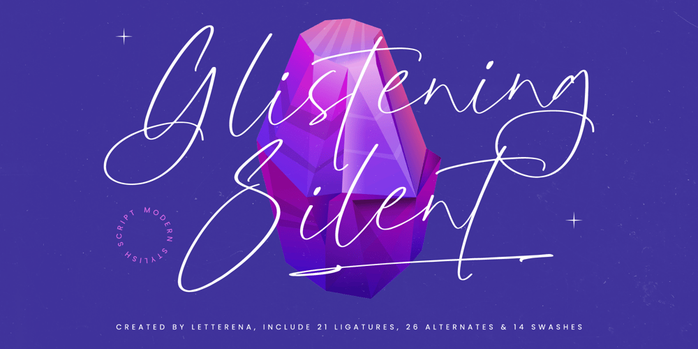 Glistening Silent font