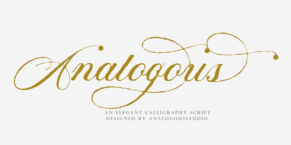 Analogous Script font
