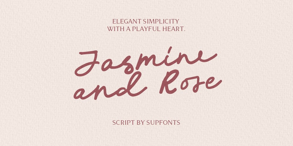 Jasmine and Rose font