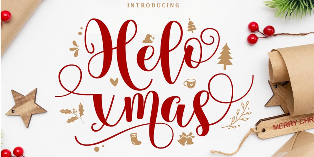 Helo xmas font