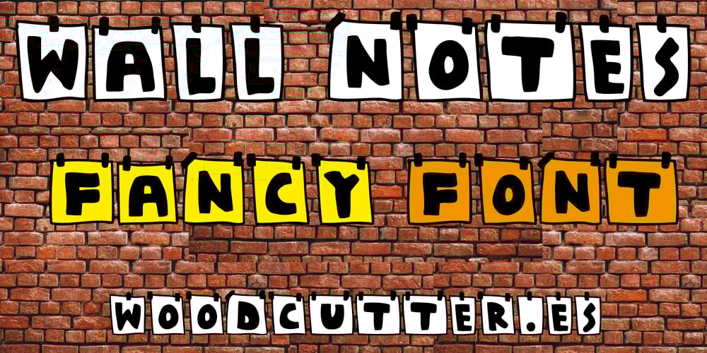 Wall Notes font