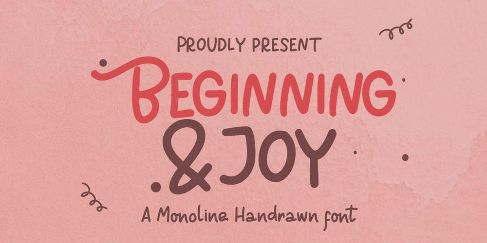 Beginning Joy font