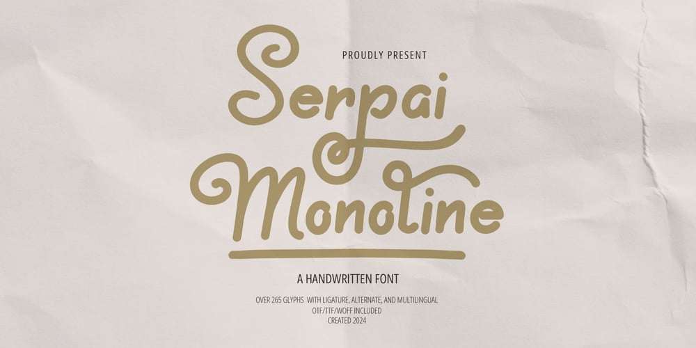 Serpai Monoline font