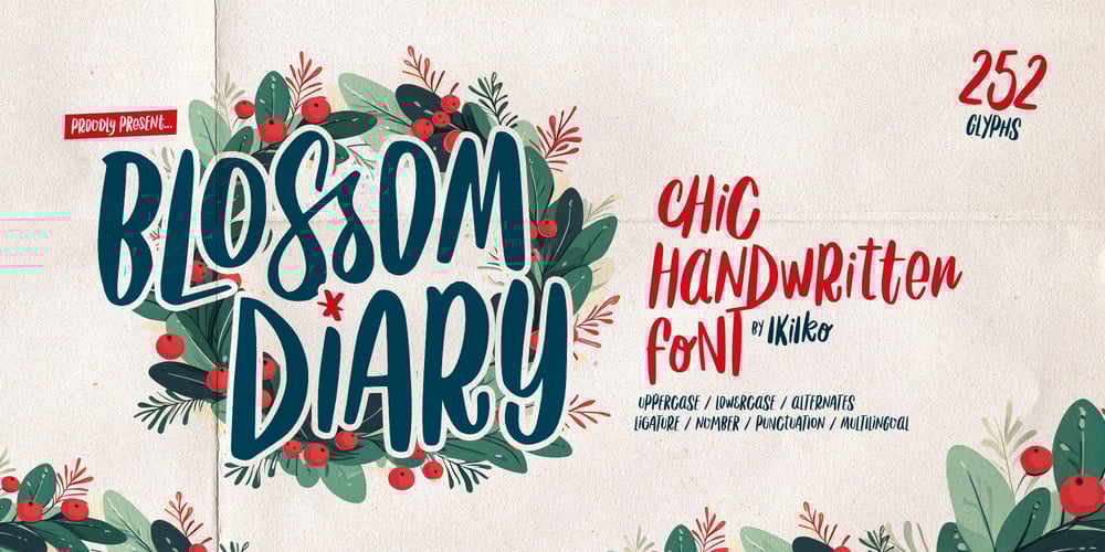 Blossom Diary font