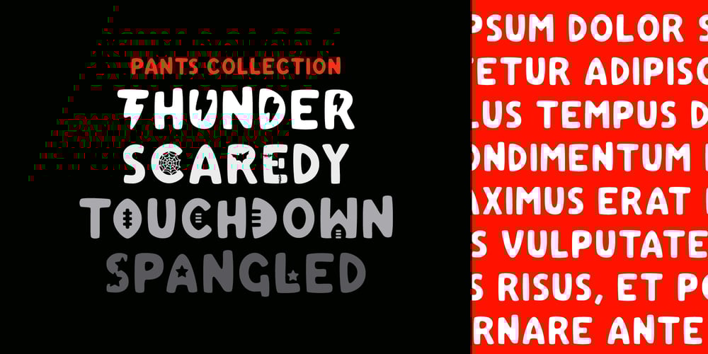 Pants Collection font