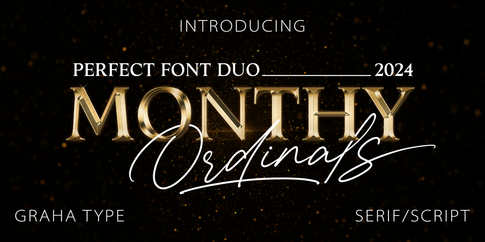 Monthy Ordinals font