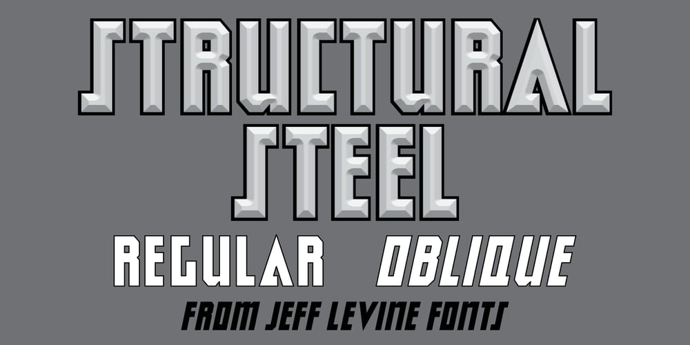 Structural Steel JNL font