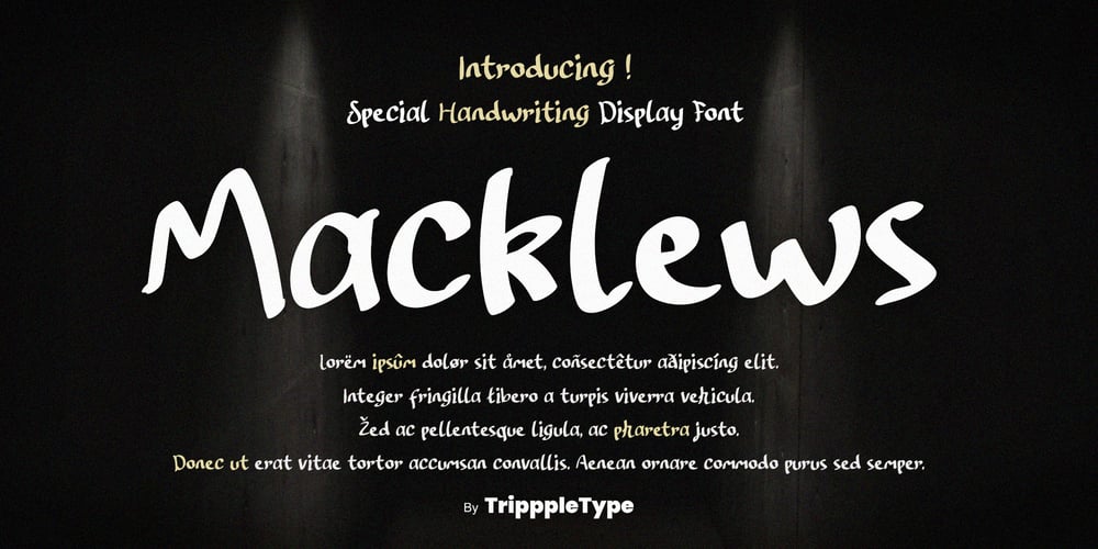 Macklews Handwritten font