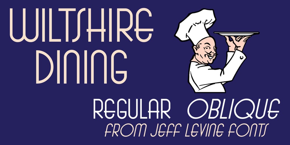Wiltshire Dining JNL font