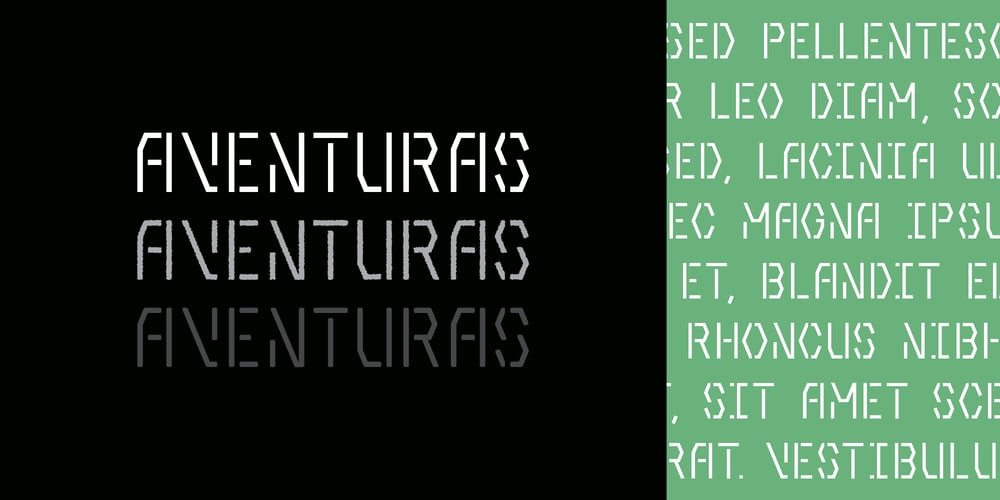 Aventuras Stencil font
