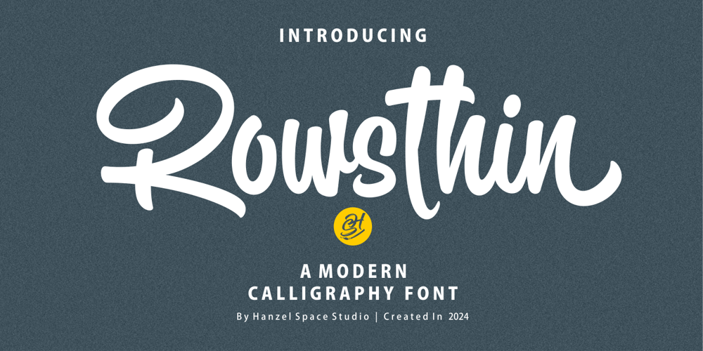 Rowsthin font
