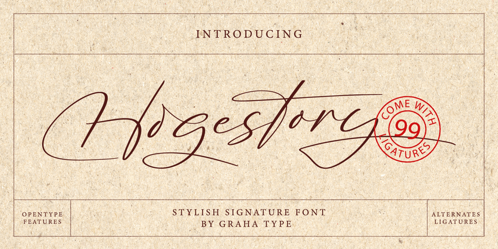 Hogestory font