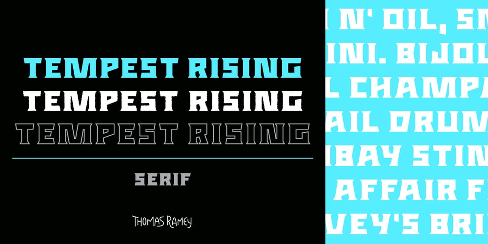 Tempest Rising Serif font