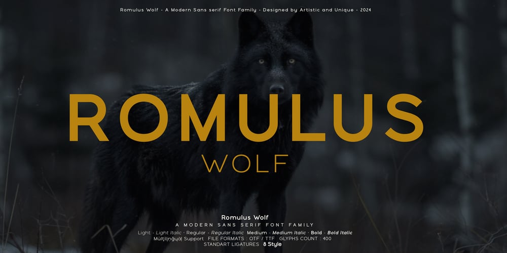 Romulus Wolf font