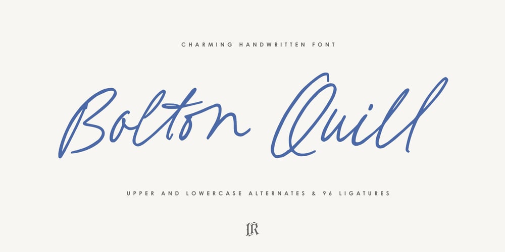 Bolton Quill font