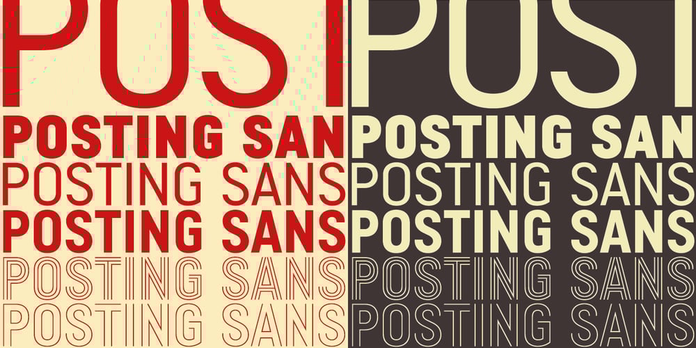 Posting Sans font