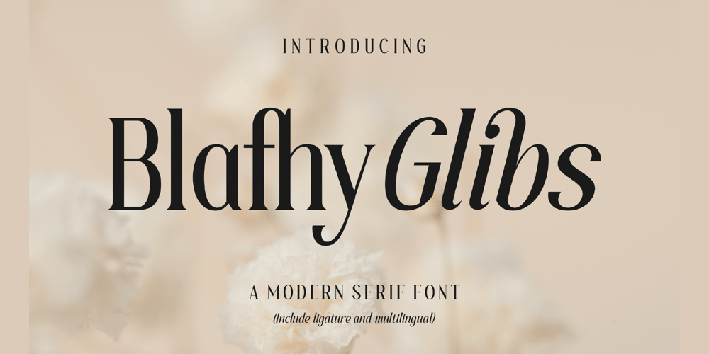 Blafhy Glibs Italic font