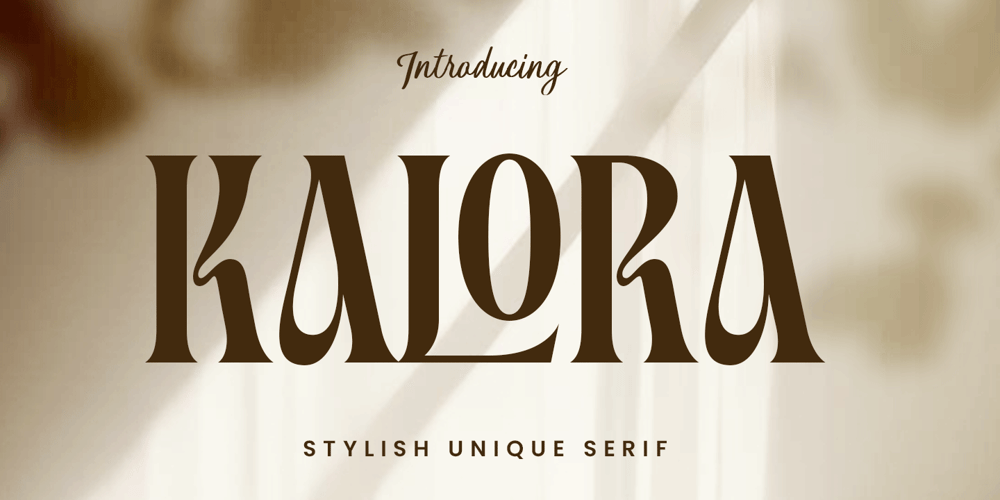 Kalora font