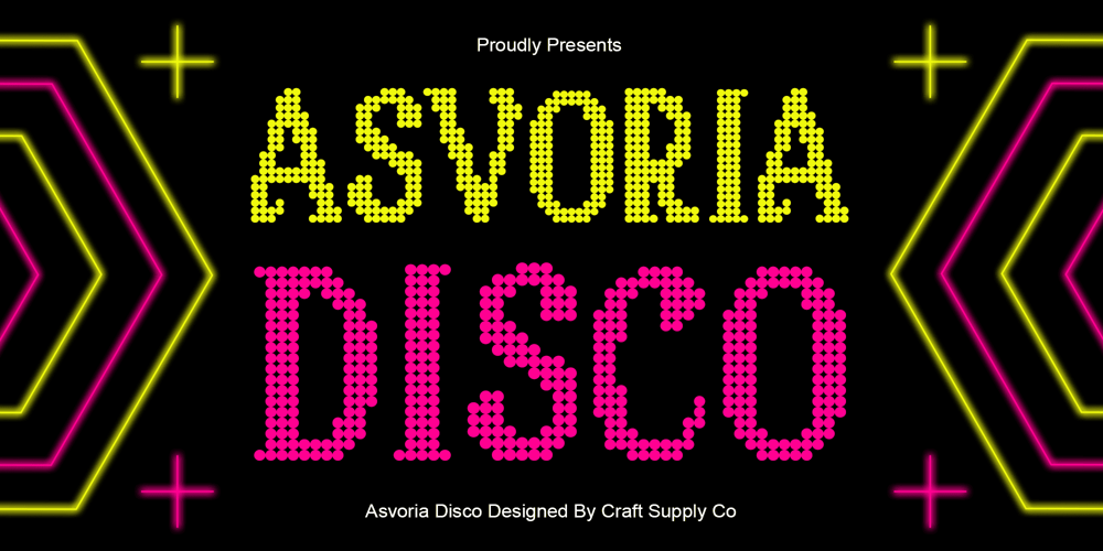 Asvoria Disco font