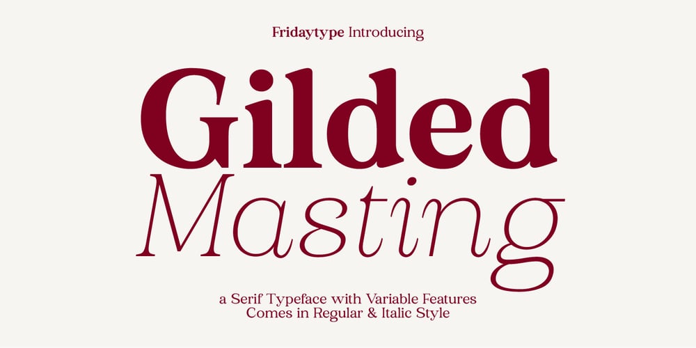 Gilded Masting font