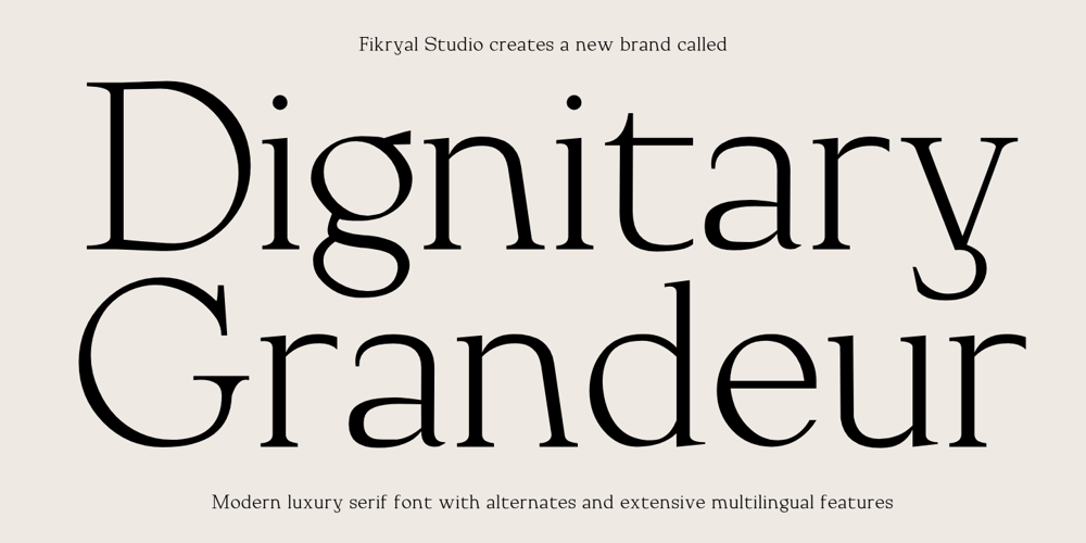 Dignitary Grandeur font