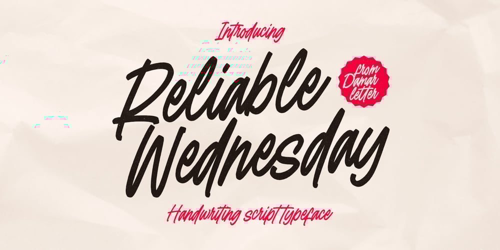 Reliable Wednesday font