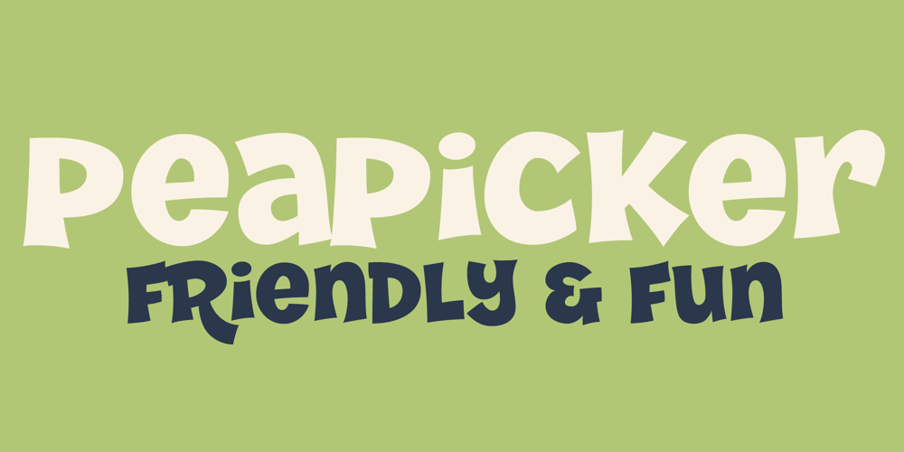 Peapicker font