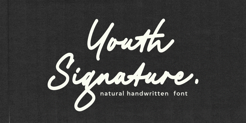 Youth Signature font