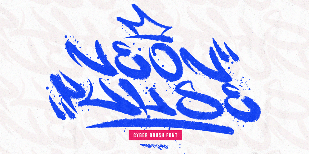 Neon Pulse Brush font