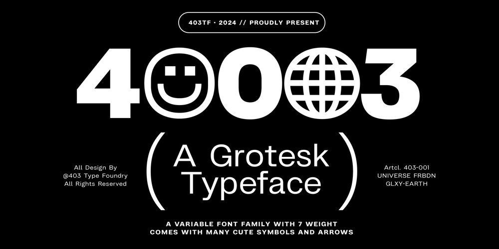 403 Grotesk font
