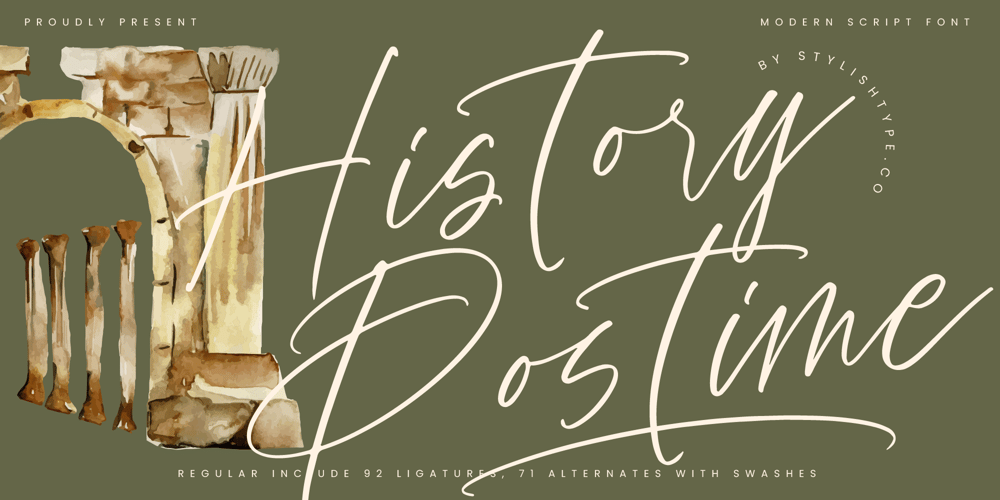 History Postime font
