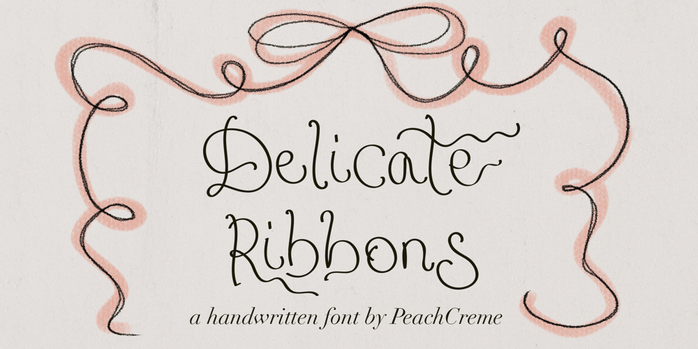 Delicate Ribbons font