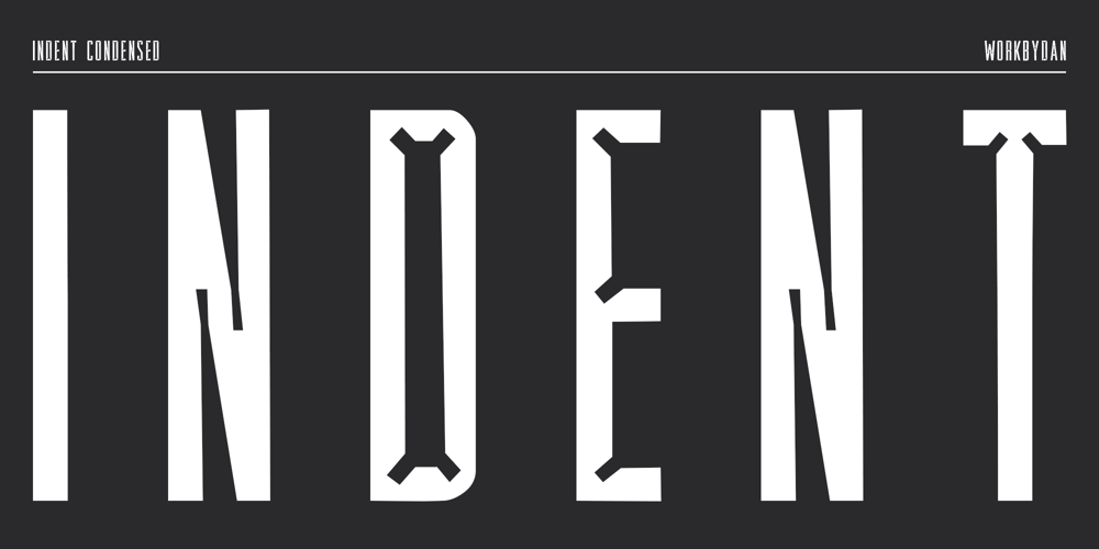 Indent font